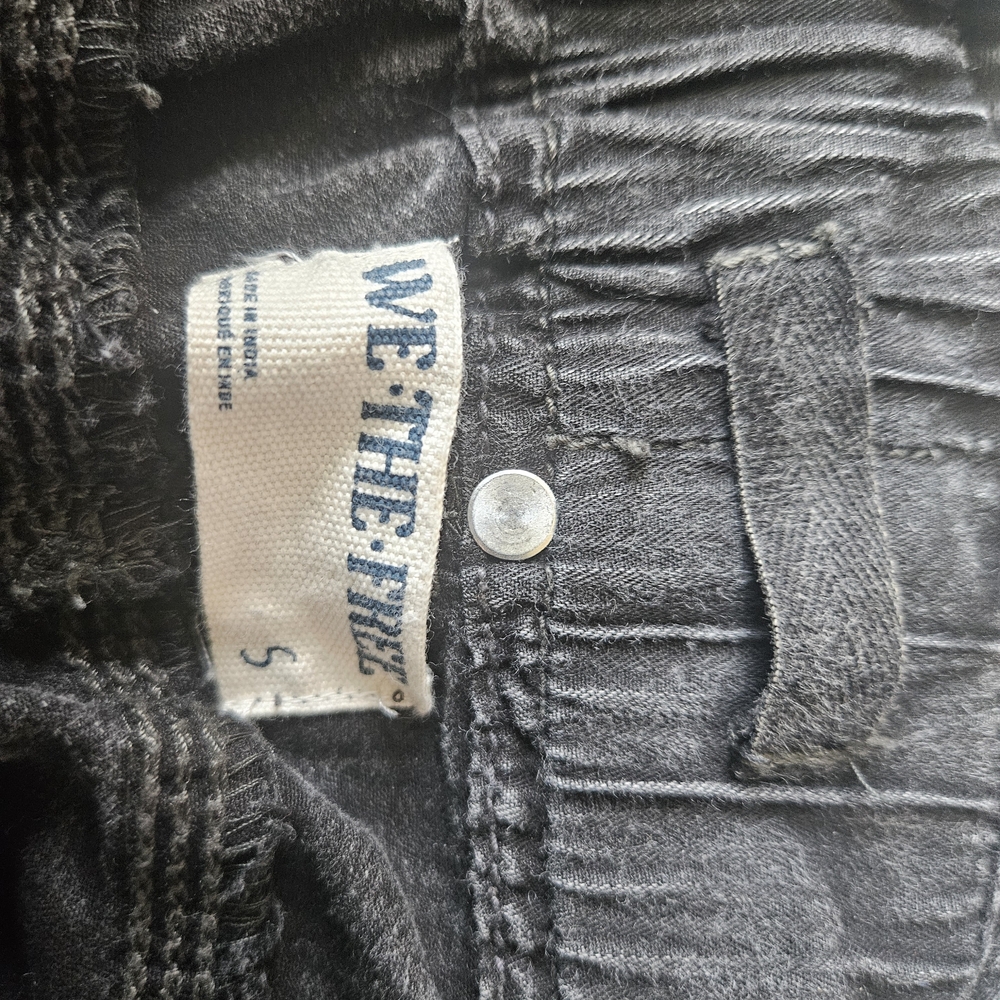 We The Free Dark Charcoal Cargo Pants In Denim